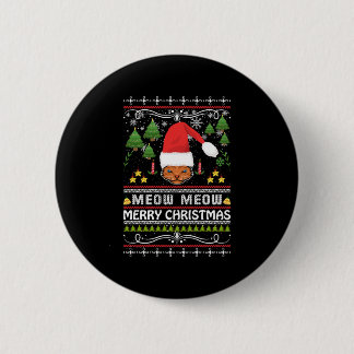 Badge Rond 5 Cm Meow Meow Meow laide de Noël