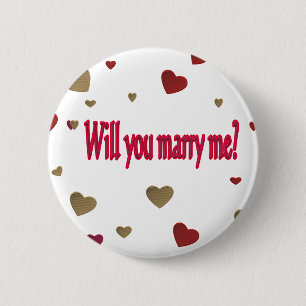 Badge Rond 5 Cm M'épouseras-tu ?