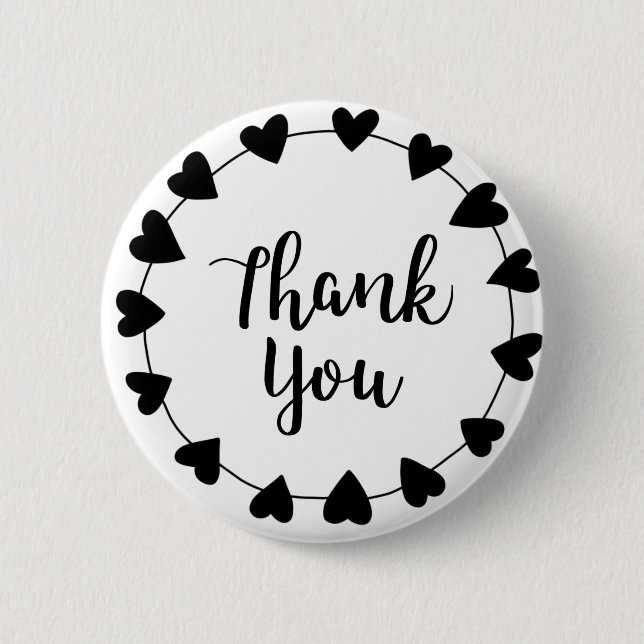 Badge Rond 5 Cm MERCI, carte de remerciements (Devant)