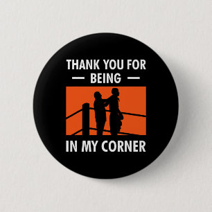 Badge Rond 5 Cm Merci Coach Boxe Pour Être Dans Mon Plan Corner