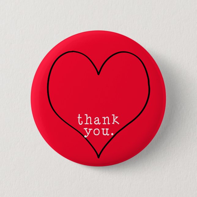 Badge Rond 5 Cm Merci du fond de mon coeur (Devant)