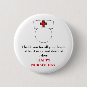 Badge Rond 5 Cm Merci et bonne fête des infirmières