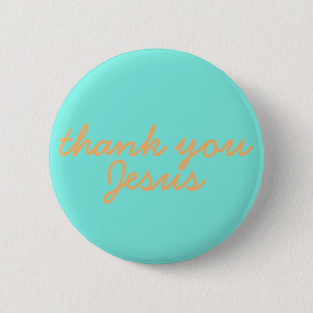 Badge Rond 5 Cm Merci Jésus (Devant)