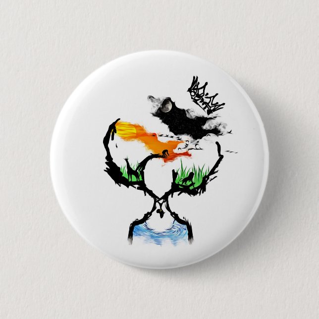 Badge Rond 5 Cm Mère Afrique (Devant)