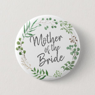 Badge Rond 5 Cm Mère botanique de la feuille   de la verdure   de