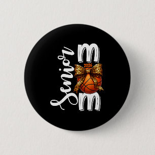 Badge Rond 5 Cm Mère de basket-ball senior classe 2026 Graphisme