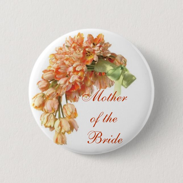 Badge Rond 5 Cm Mère de la jeune mariée (Devant)