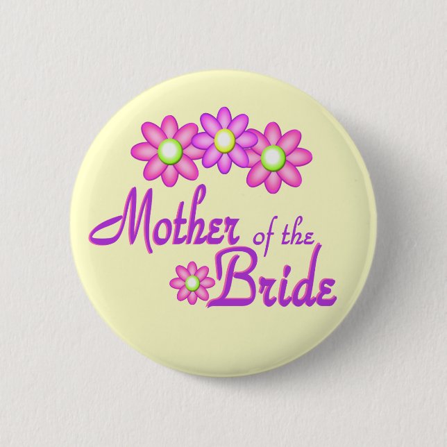 Badge Rond 5 Cm Mère de la mariée (Devant)