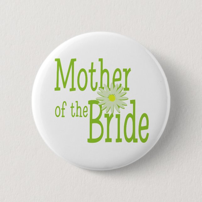 Badge Rond 5 Cm Mère de la mariée / Marguerite (Devant)