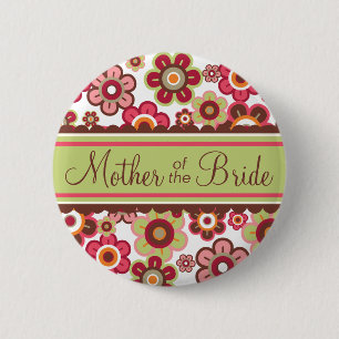 Badge Rond 5 Cm Mère de marguerites de sucrerie du bouton de