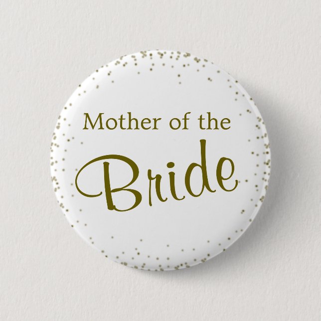 Badge Rond 5 Cm Mère des confettis de jeune mariée (Devant)