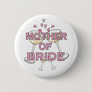 Badge Rond 5 Cm Mère d'identification de jeune mariée