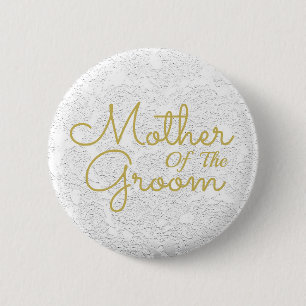 Badge Rond 5 Cm Mère D'Or Blanc Simple De La Salle