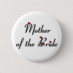 Badge Rond 5 Cm Mère du bouton de jeune mariée