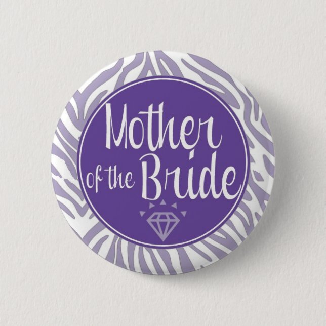 Badge Rond 5 Cm Mère du bouton de jeune mariée (Devant)