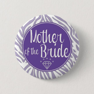 Badge Rond 5 Cm Mère du bouton de jeune mariée