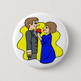 Badge Rond 5 Cm Mère du bouton de marié