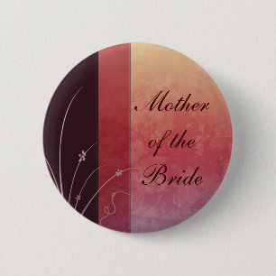 Badge Rond 5 Cm Mère du Pin de jeune mariée