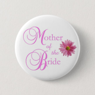Badge Rond 5 Cm Mère du Pin de jeune mariée