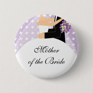 Badge Rond 5 Cm Mère nuptiale de partie du bouton de jeune