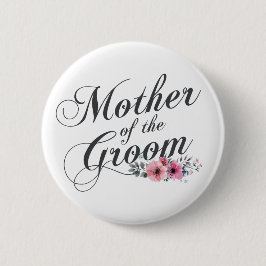 Badge Rond 5 Cm Mère simple du Mariage Groom | Bouton d'épingle