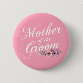 Badge Rond 5 Cm Mère simple du Mariage Groom | Bouton d'épingle