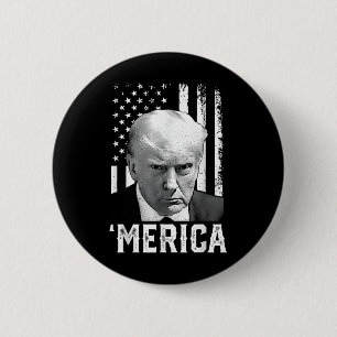 Badge Rond 5 Cm Merica Trump 4 juillet heureux Trump Drapeau améri