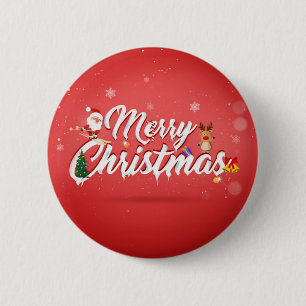 Badge Rond 5 Cm Merry christmas