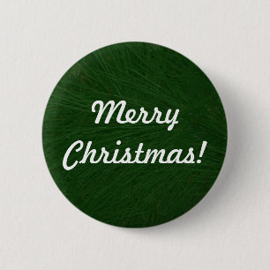 Badge Rond 5 Cm Merry Christmas Pine Tree Close