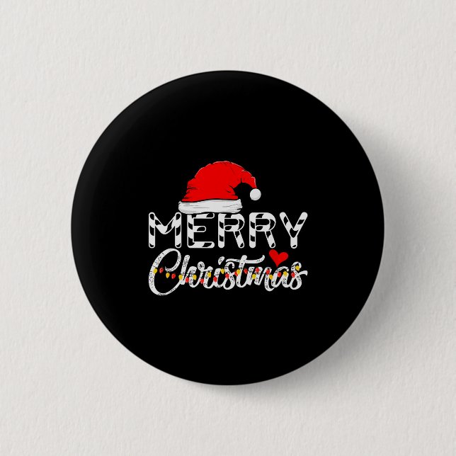 Badge Rond 5 Cm Merry Christmas Santa Claus Funny Family  (Devant)