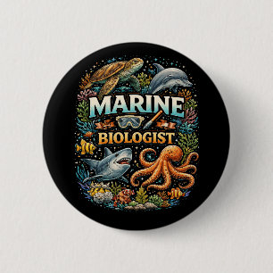Badge Rond 5 Cm Merveilles du monde océanique