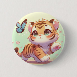 Badge Rond 5 Cm Merveilleuse dans les yeux d'un chaton