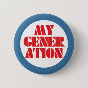 Badge Rond 5 Cm Mes années 1960 Buttomn de génération
