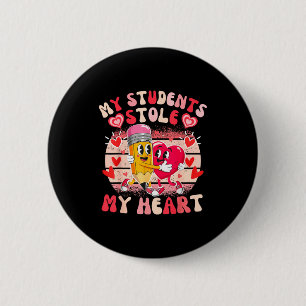 Badge Rond 5 Cm Mes élèves ont volé mon cœur, professeur de la Sai