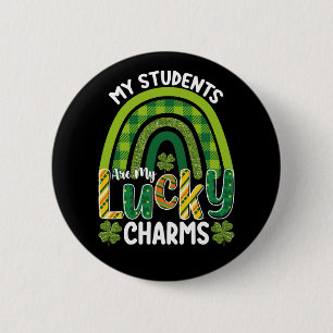 Badge Rond 5 Cm Mes étudiants sont mes charmes chanceux St Patrick