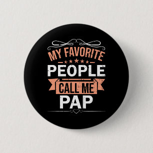 Badge Rond 5 Cm Mes Gens Favoris M'Appelent Pap Retro Men Père &#;