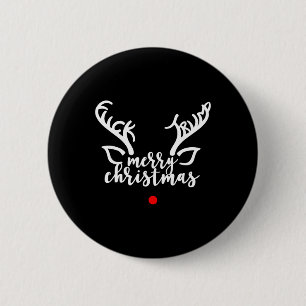 Badge Rond 5 Cm Message caché subtil anti-Trump de Noël Renne