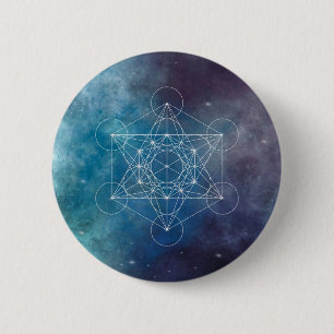 Badge Rond 5 Cm Métatron, chakra, zen, géométrie sacrée, ange