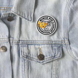 Badge Rond 5 Cm Métrique de consommation de tarte amusante
