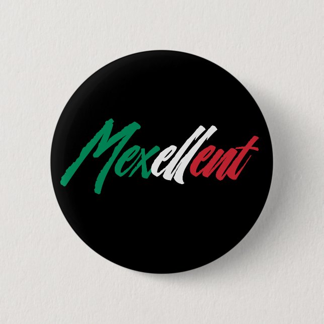 Badge Rond 5 Cm Mexellent - Mexique et fierté mexicaine (Devant)
