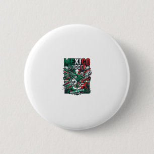 Badge Rond 5 Cm Mexico Football Squelette Attaquant Nations Premiu