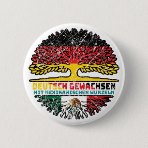 Badge Rond 5 Cm Mexique Allemand mexicain Baum Racine