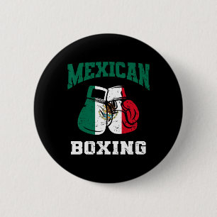 Badge Rond 5 Cm Mexique Gants de boxe Mexique Pride Patriotic Mens