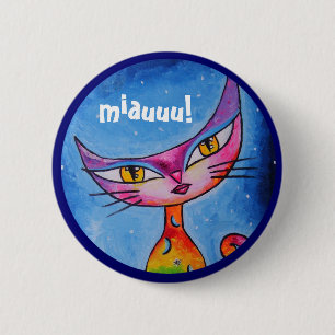 Badge Rond 5 Cm miauuu !