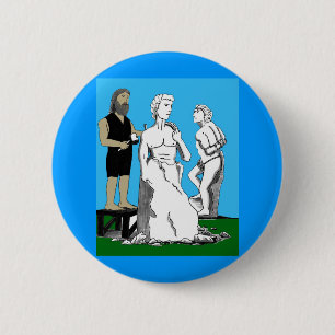 Badge Rond 5 Cm Michaël Angelo découpant David