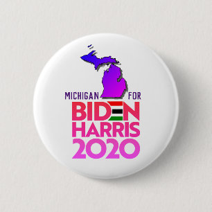 Badge Rond 5 Cm Michigan pour Biden Harris 2020