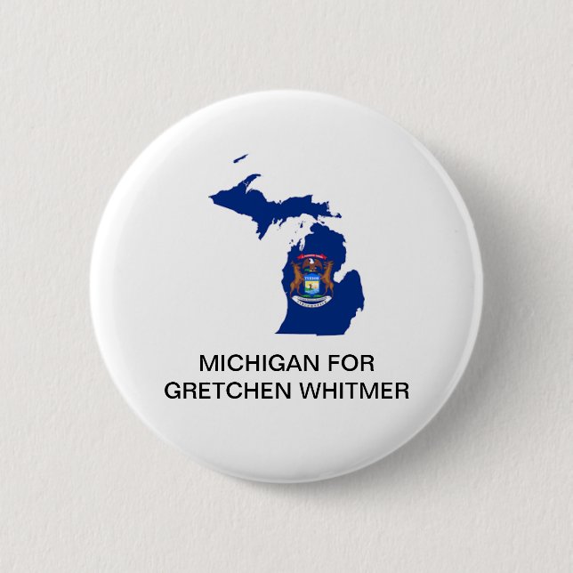 Badge Rond 5 Cm MICHIGAN pour GRETCHEN WHITMER GOVERNOR Button (Devant)