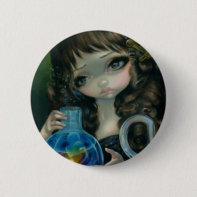Badge Rond 5 Cm "Microcosme :  Bouton de galaxie" (Devant)