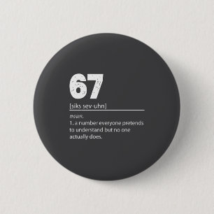 Badge Rond 5 Cm Mignon 67 Soixante-Sept Numéro 67