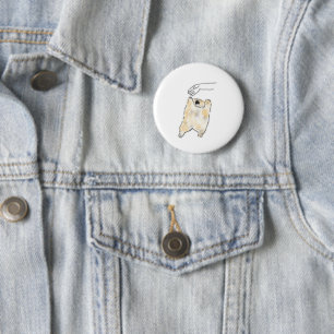 Badge Rond 5 Cm Mignon Chat Qui Ttend Les Bras Pour Des Calins Des